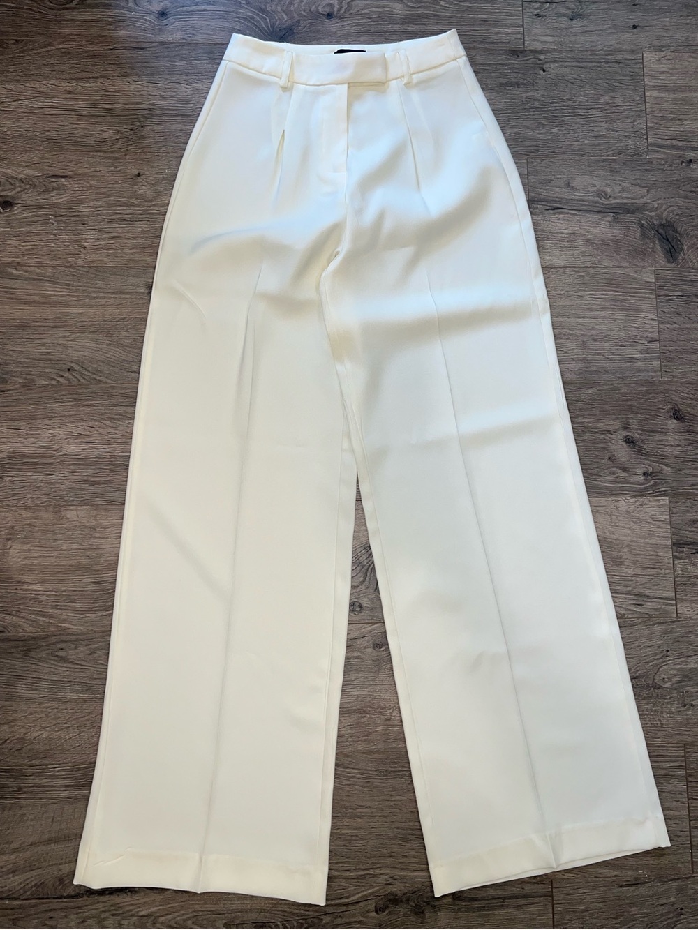 PLT Women's High-Waist Wide-Leg Trousers - Ivory